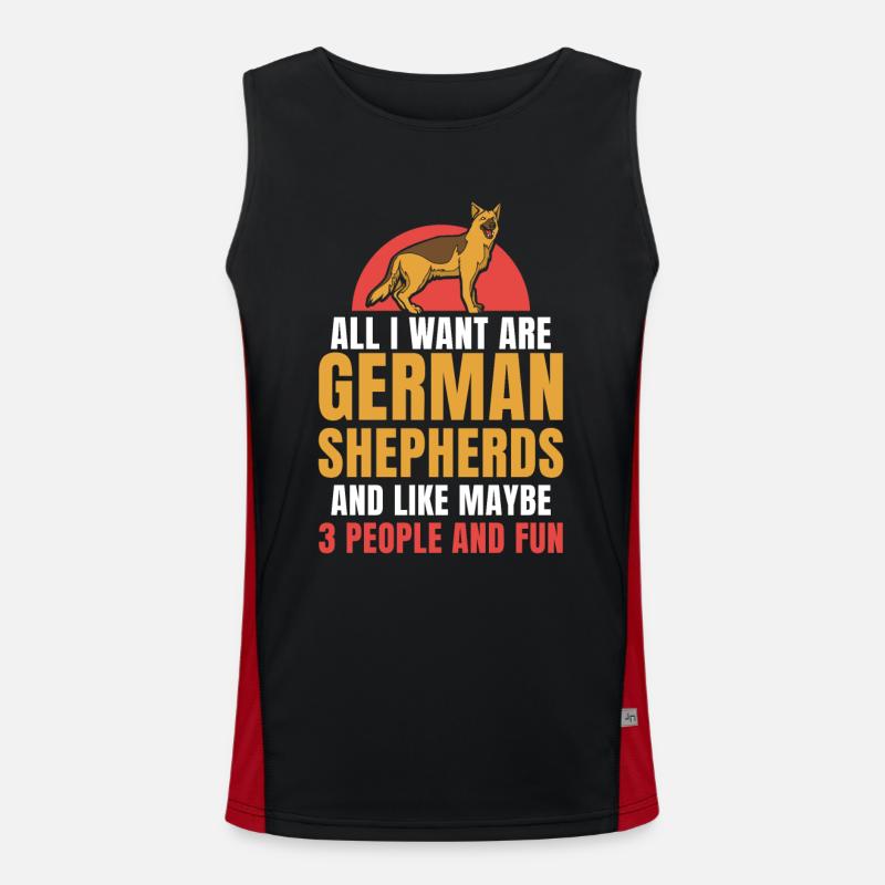 Deutscher Schäferhund Funktionelles Kontrast-Tank Top für Männer 