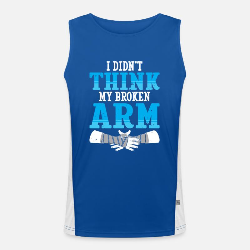 I didnt think my broken arm Funktionelles Kontrast-Tank Top für Männer 