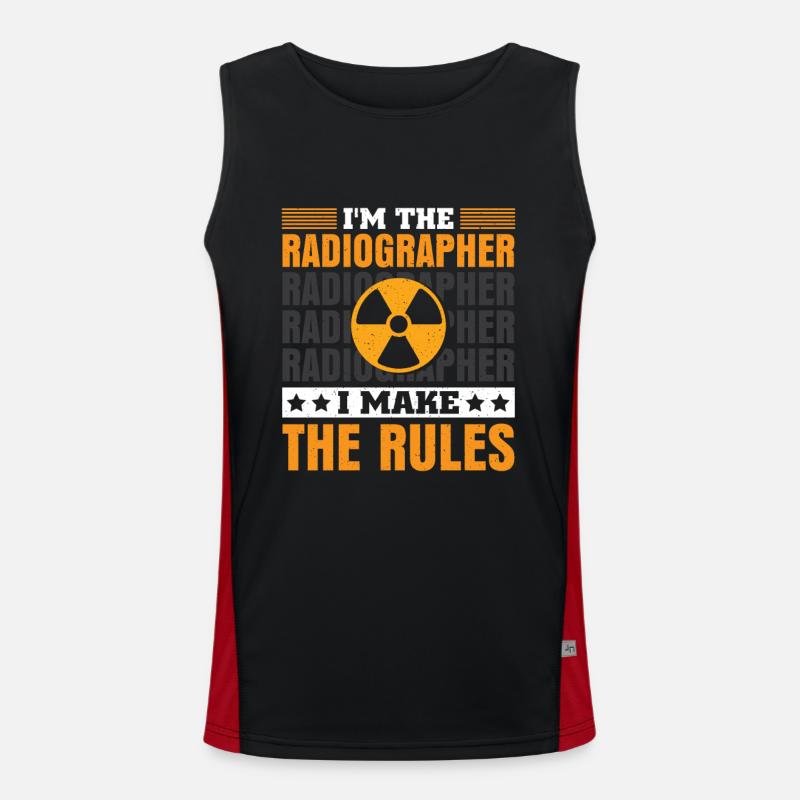 Im a radiographer because i don't mind hard work Funktionelles Kontrast-Tank Top für Männer 