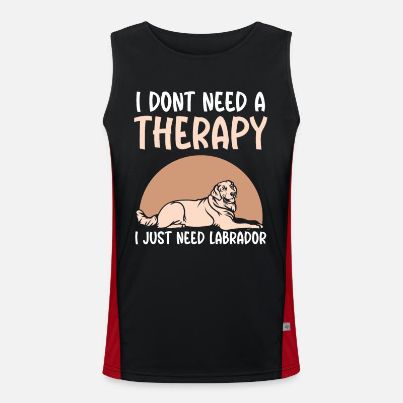 I dont need a therapy i just need Labrador Funktionelles Kontrast-Tank Top für Männer 