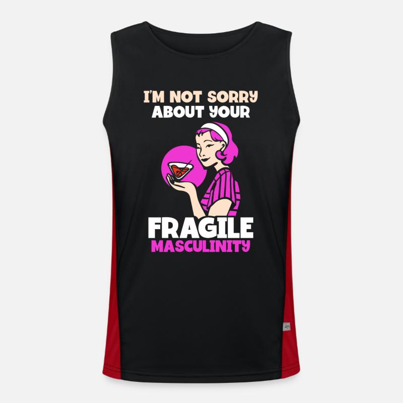 I'm not sorry about your fragile masculinity Funktionelles Kontrast-Tank Top für Männer 