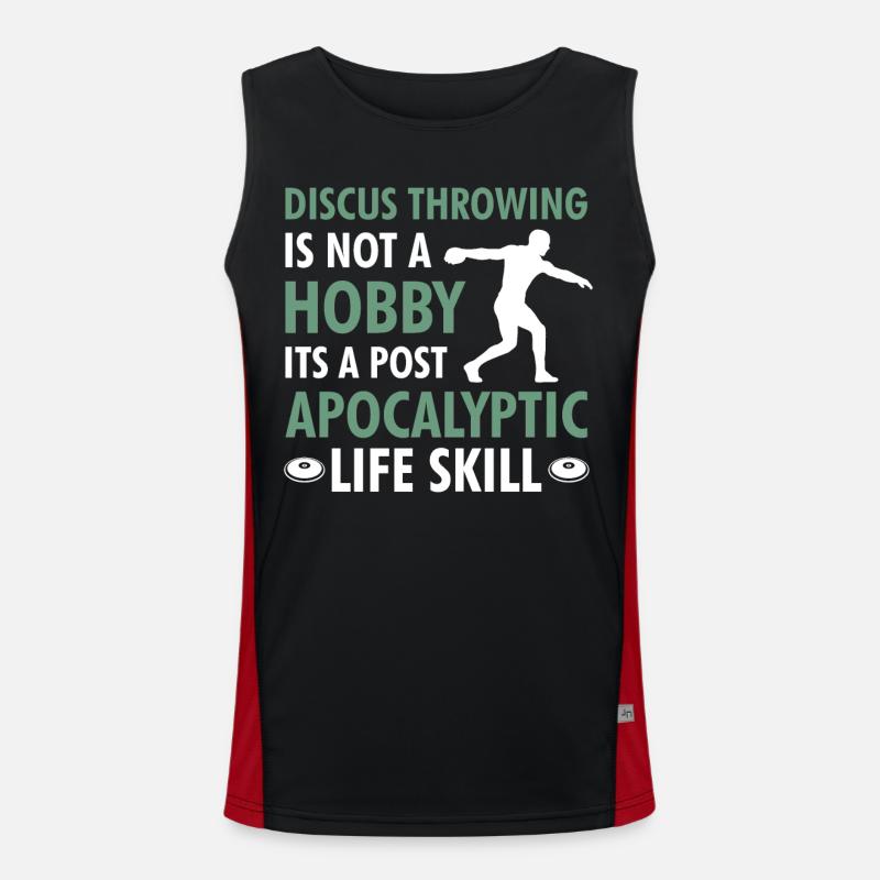 Diskus werfenis not a hobbyDiskus werfen Funktionelles Kontrast-Tank Top für Männer 