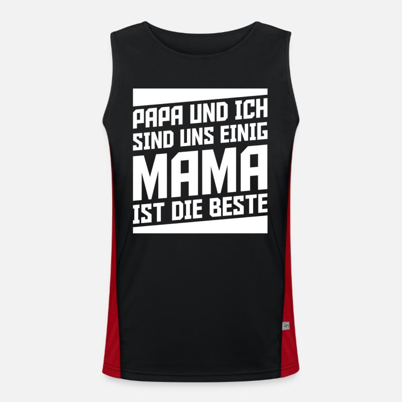 Mama ist die beste Muttertag Funktionelles Kontrast-Tank Top für Männer 