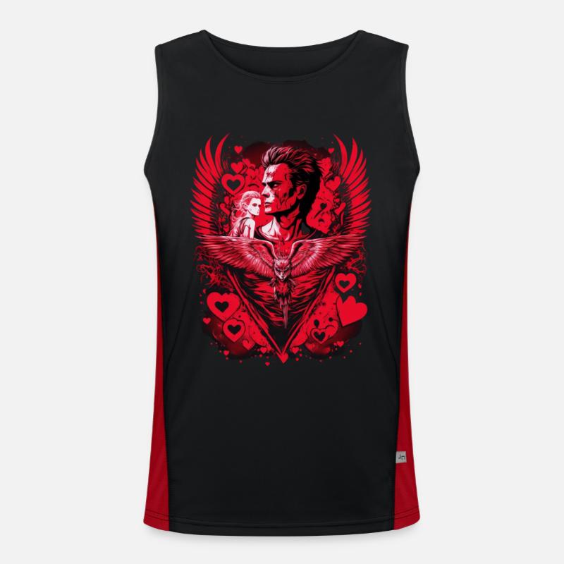Saint-Valentin | Saint-Valentin | Design de mode pour hommes Débardeur respirant contrasté Homme 