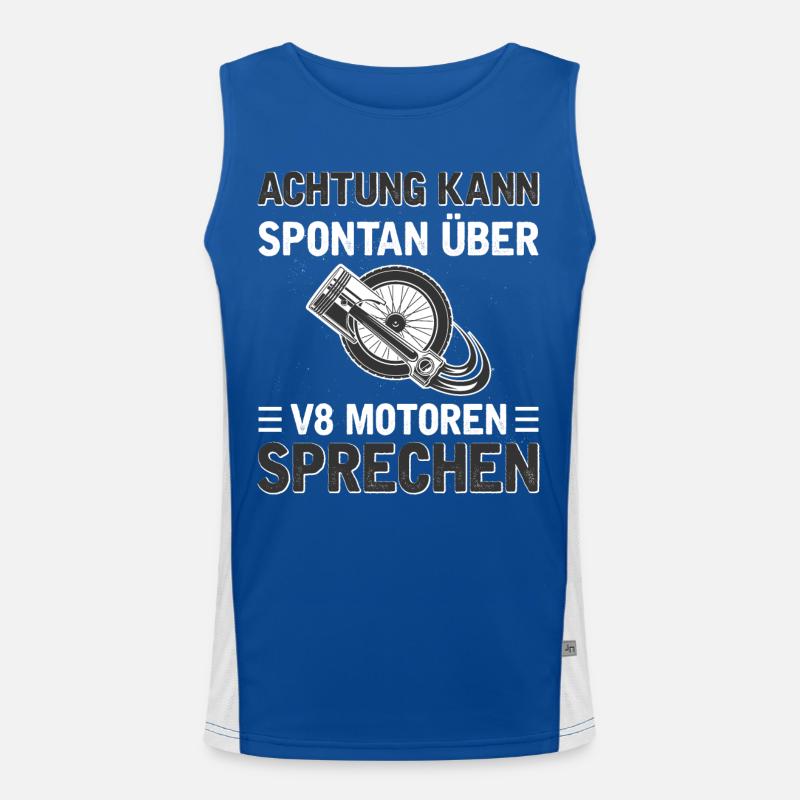 8 Zylinder Tuner Tuning V8 Funktionelles Kontrast-Tank Top für Männer 