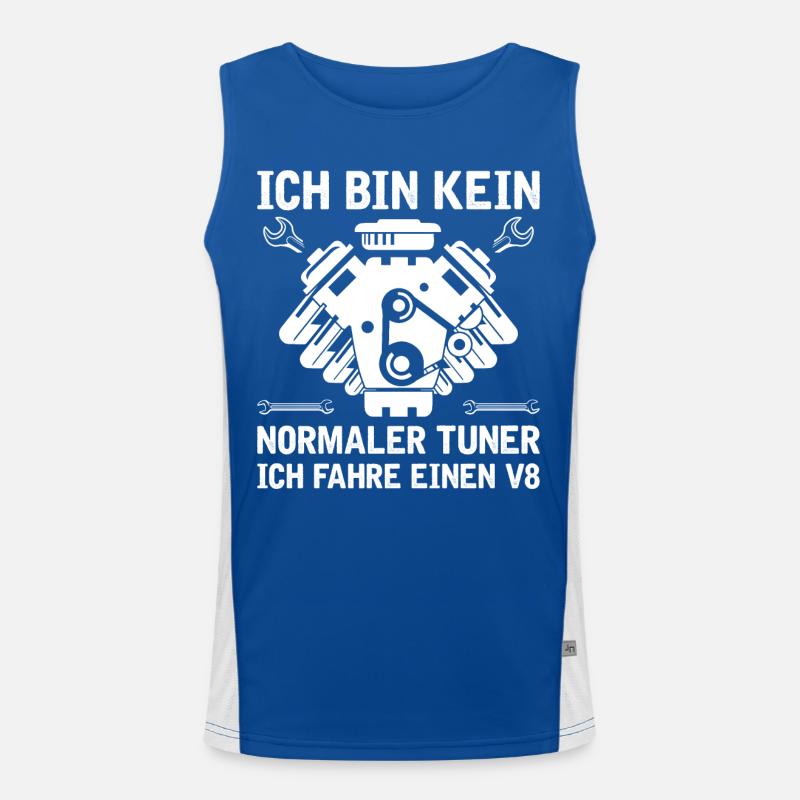 8 Zylinder Tuner Tuning V8 Funktionelles Kontrast-Tank Top für Männer 
