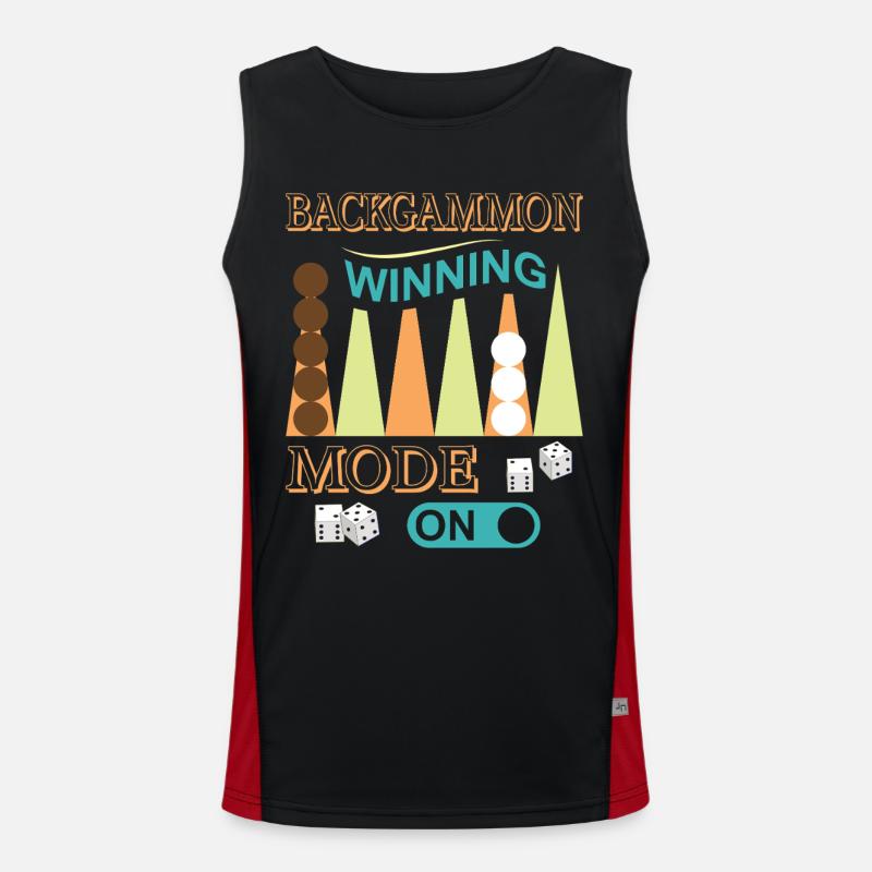 Backgammon Spiel Funktionelles Kontrast-Tank Top für Männer 
