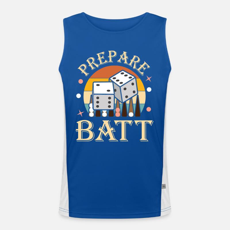 Backgammon Spiel Funktionelles Kontrast-Tank Top für Männer 