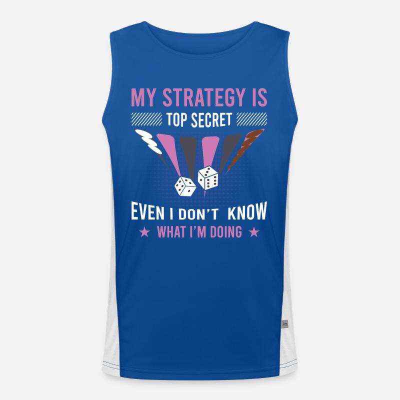 Backgammon Spiel Funktionelles Kontrast-Tank Top für Männer 