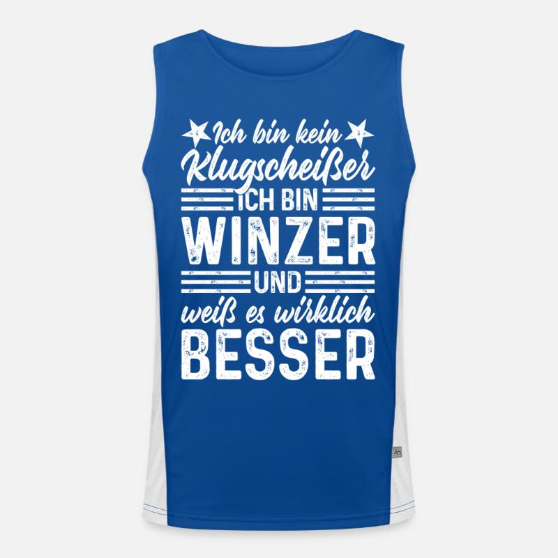 Winemaker - Not a smart-ass winemaker Funny Wine Men's Functional Contrast Tank Top 