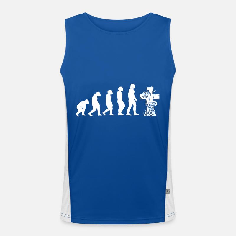 Evolution Bestatter Funktionelles Kontrast-Tank Top für Männer 