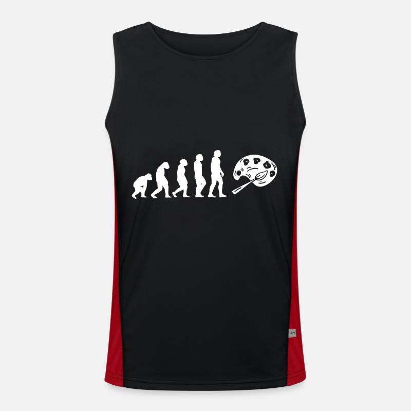 Evolution Kunstlehrer Funktionelles Kontrast-Tank Top für Männer 