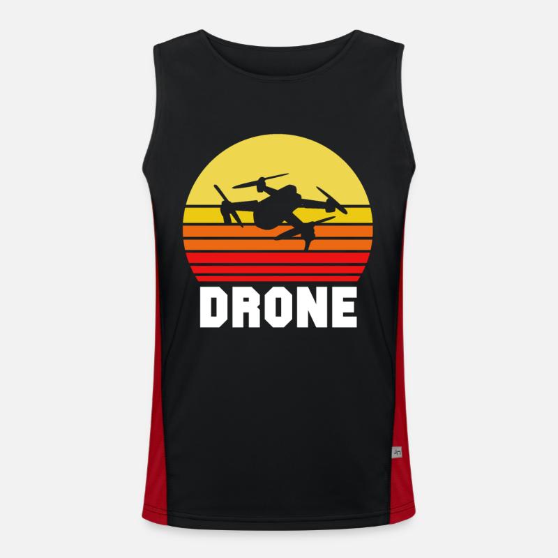 Drone Quadcopter Drone Flying Drones Men's Functional Contrast Tank Top 
