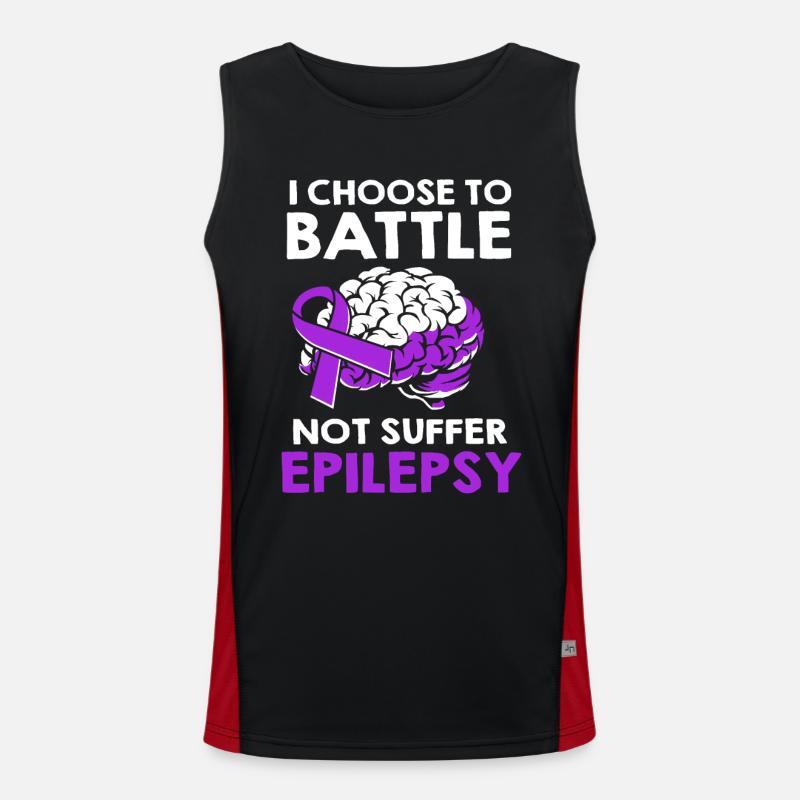 Epilepsie Funktionelles Kontrast-Tank Top für Männer 