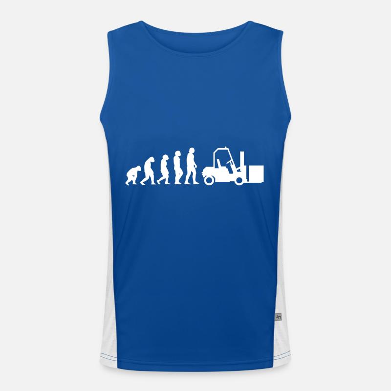 Evolution Staplerfahrer Funktionelles Kontrast-Tank Top für Männer 