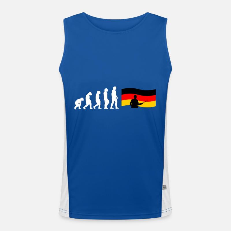 Evolution Deutschlehrer Funktionelles Kontrast-Tank Top für Männer 