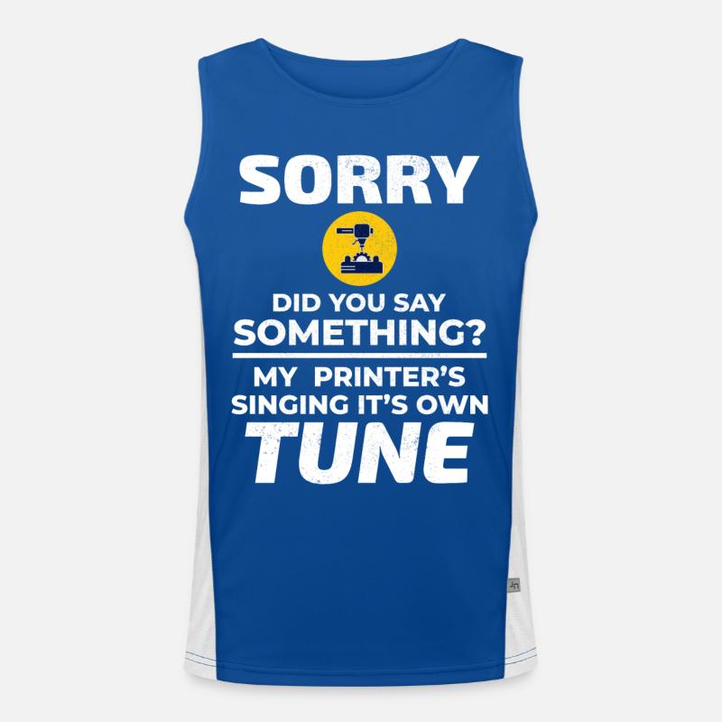 3D-Drucker 3D-Druck Lustig Funktionelles Kontrast-Tank Top für Männer 