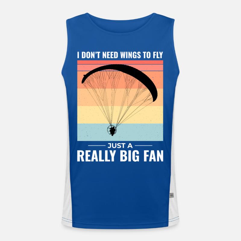 Paramotor Pilot Paramotoring Powered Paraglider Men's Functional Contrast Tank Top 