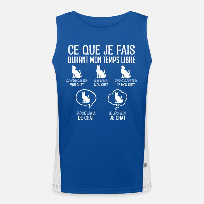 J’aime mon chat - Durant mon temps libre Débardeur respirant contrasté Homme 