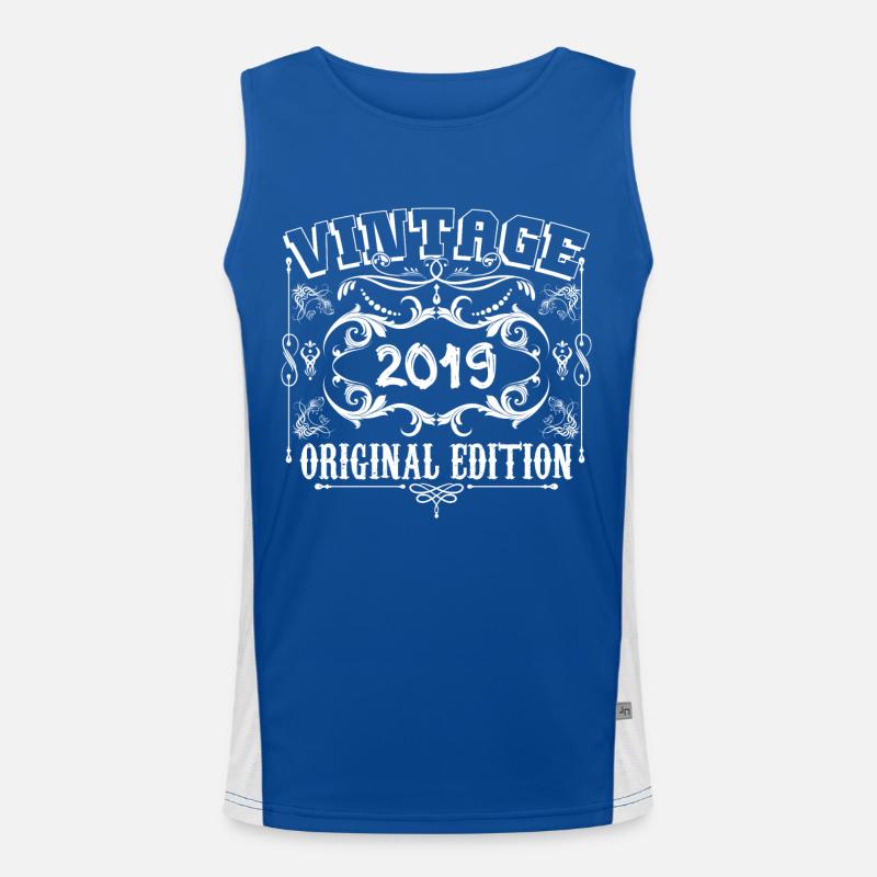 2019 | Vintage Original Edition 2019 Geburtstag Funktionelles Kontrast-Tank Top für Männer 