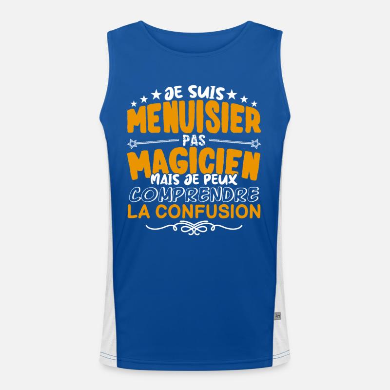Menuisier | Menuisier pas Magicien | Meilleur Menu Débardeur respirant contrasté Homme 