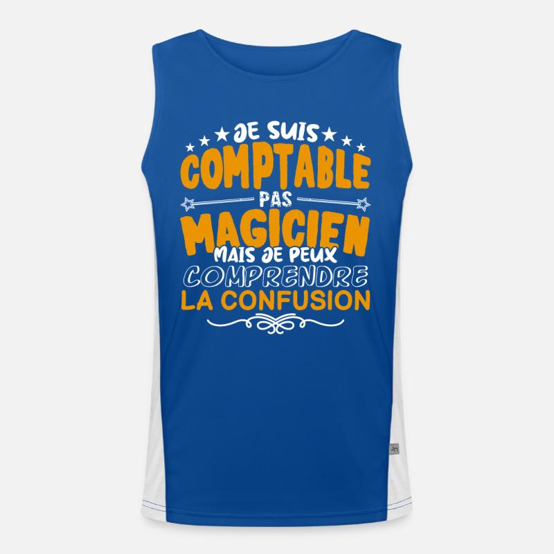 Comptable | Comptable pas Magicien | Meilleur Comp Débardeur respirant contrasté Homme 