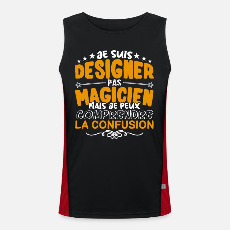 Designer | Designer pas Magicien | Meilleur Design Débardeur respirant contrasté Homme 