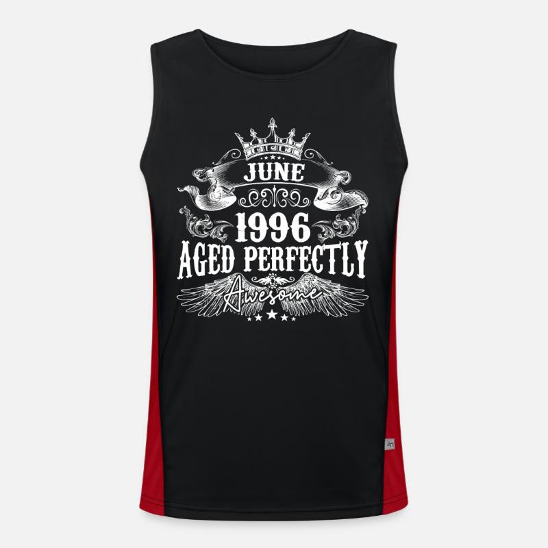 1996 | Juni 1996 Geburtstag Perfekt gealtert Funktionelles Kontrast-Tank Top für Männer 