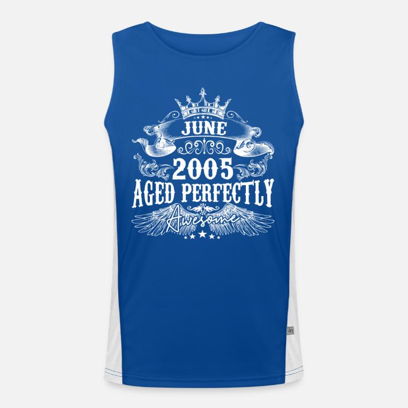 2005| Juni 2005 Geburtstag Perfekt gealtert Funktionelles Kontrast-Tank Top für Männer 