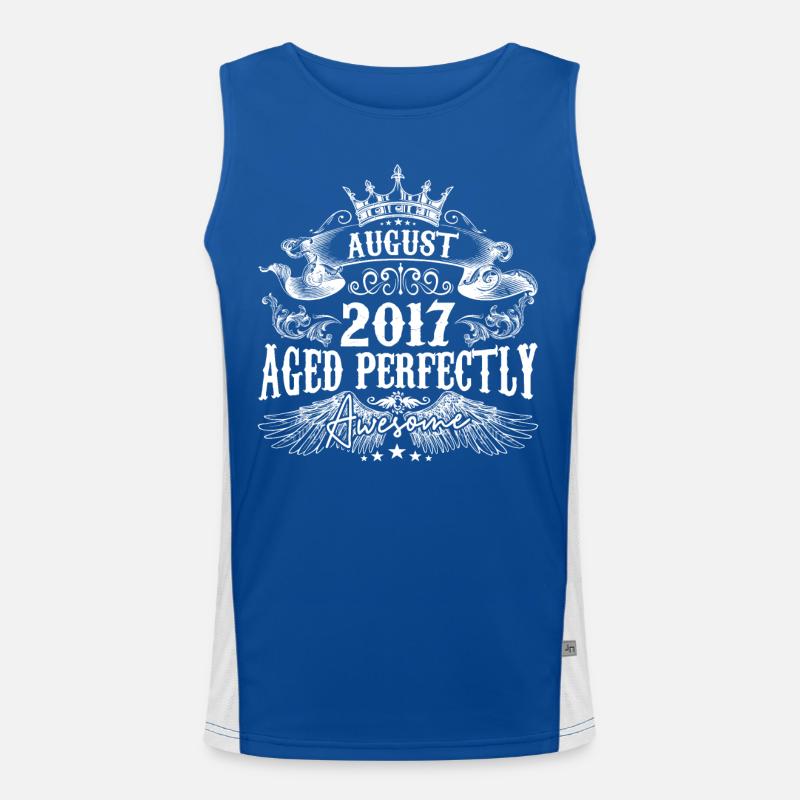 | 2017 August 2017 Geburtstag Perfekt gealtert Funktionelles Kontrast-Tank Top für Männer 