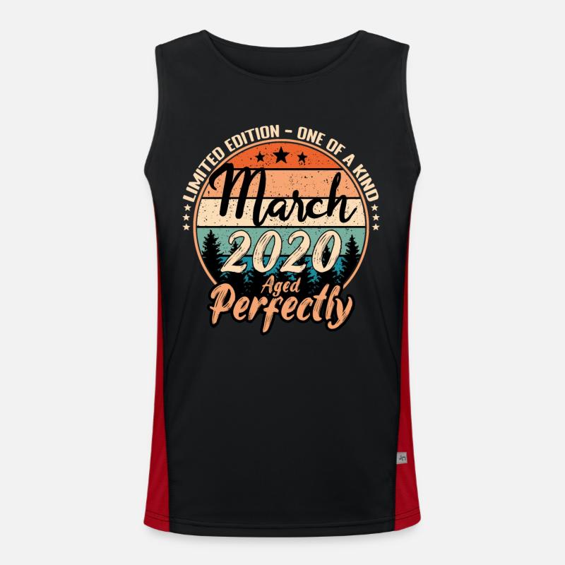 March 2020 anniversary 2020 legends March Men's Functional Contrast Tank Top 