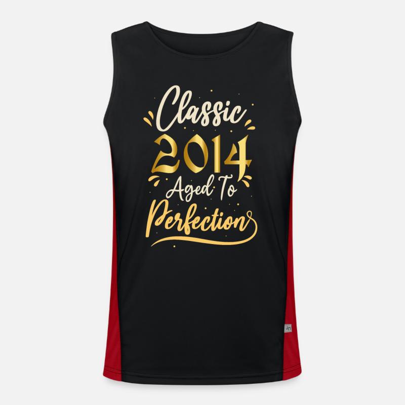 Geburtstag 2014 Geschenk 2014 Classic 2014 Funktionelles Kontrast-Tank Top für Männer 