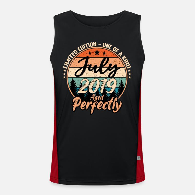Juli 2019 Jubiläum 2019 Legenden Juli Funktionelles Kontrast-Tank Top für Männer 