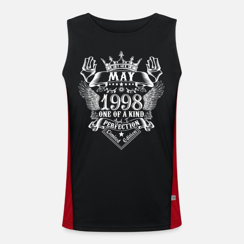 May 1998 anniversary May 1998 May Men's Functional Contrast Tank Top 
