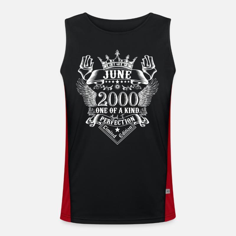 June 2000 anniversary June 2000 June Men's Functional Contrast Tank Top 