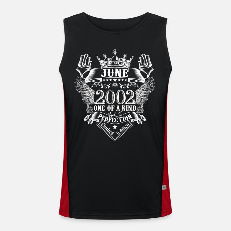 June 2002 anniversary June 2002 June Men's Functional Contrast Tank Top 