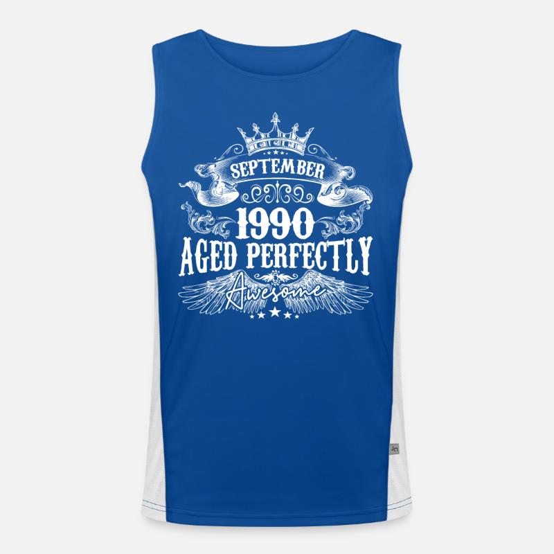 September 1990 Jubiläum 1990 September Funktionelles Kontrast-Tank Top für Männer 