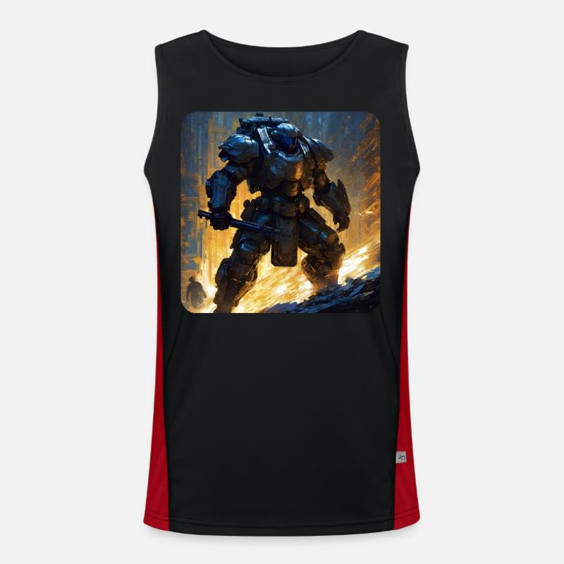 Dark Cyborg Android Warrior Débardeur respirant contrasté Homme 