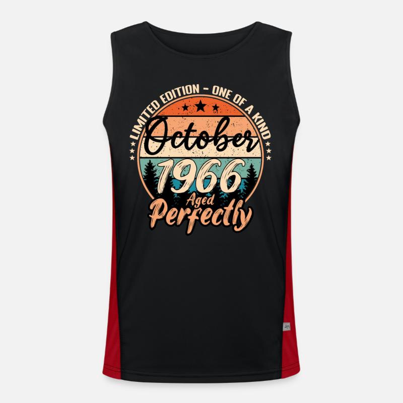 October 1966 anniversary 1966 legends October Men's Functional Contrast Tank Top 