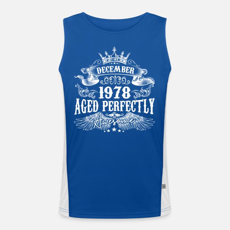 December 1978 Birthday 1978 December Men's Functional Contrast Tank Top 