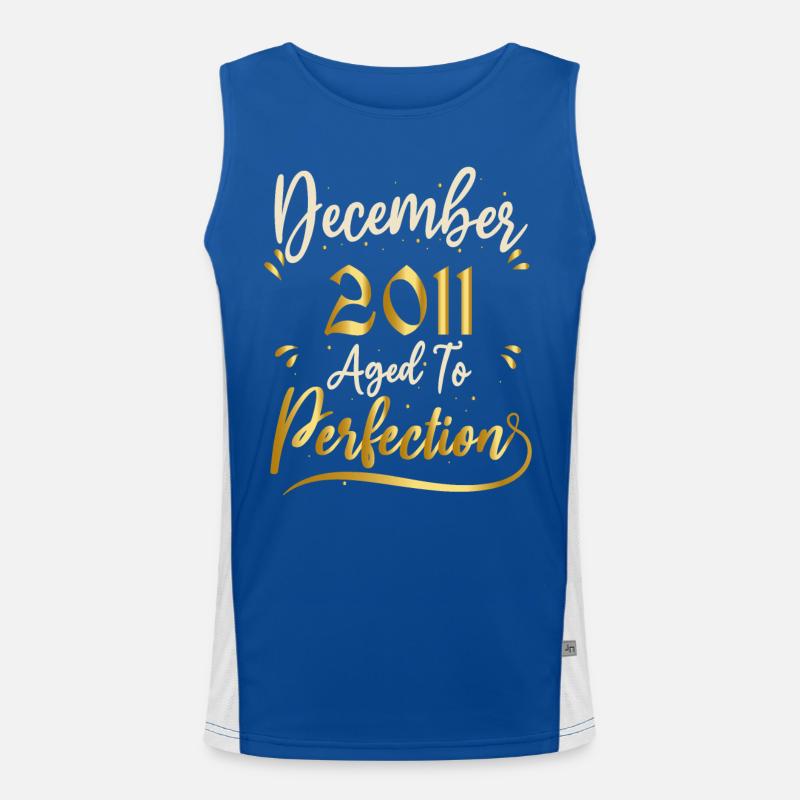 Dezember 2011 Dezember Jubiläum Dezember 2011 Funktionelles Kontrast-Tank Top für Männer 