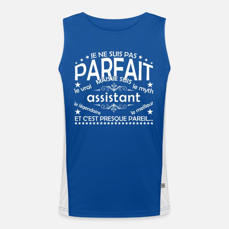 Assistent, der einzige Assistent, der wirkliche Assistent, Funktionelles Kontrast-Tank Top für Männer 