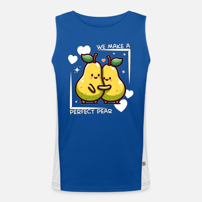 WIR MACHEN EINE PERFEKTE BIRNE Funktionelles Kontrast-Tank Top für Männer 