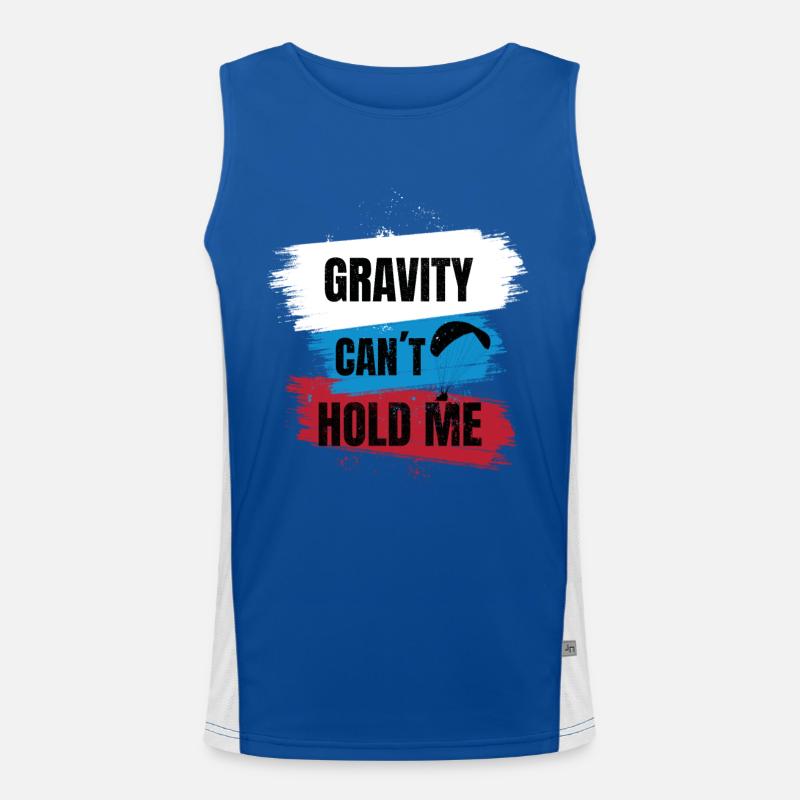Gravity Can't Hold Me – Paragliding Design Men's Functional Contrast Tank Top 