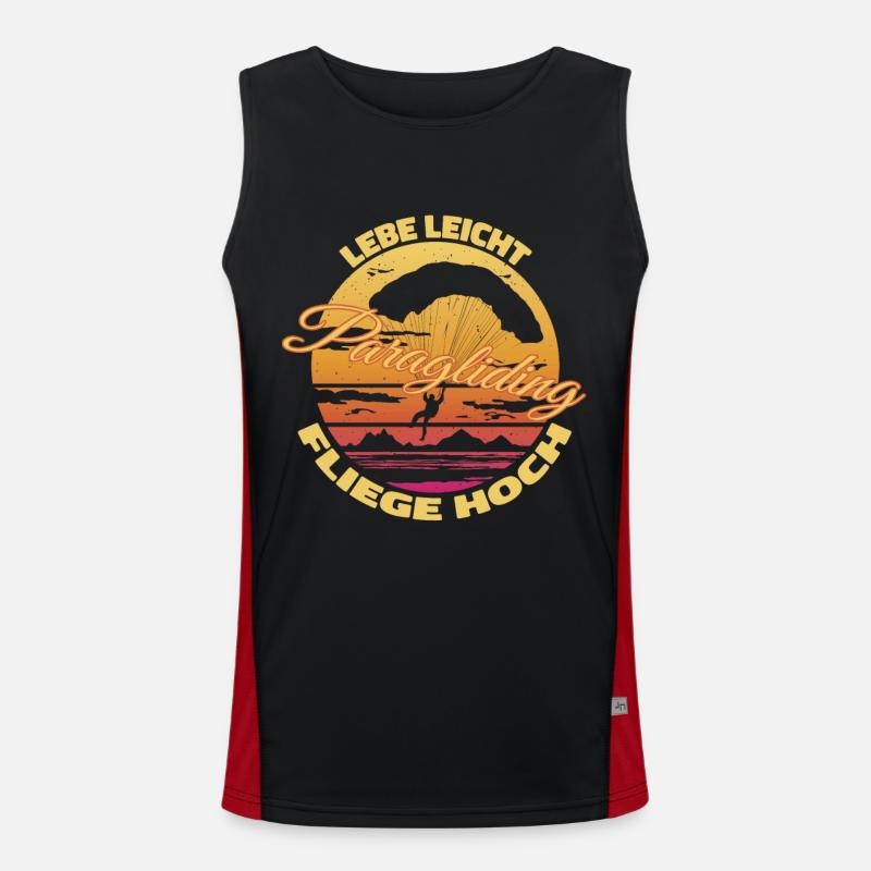 Lebe leicht, fliege hoch Funktionelles Kontrast-Tank Top für Männer 
