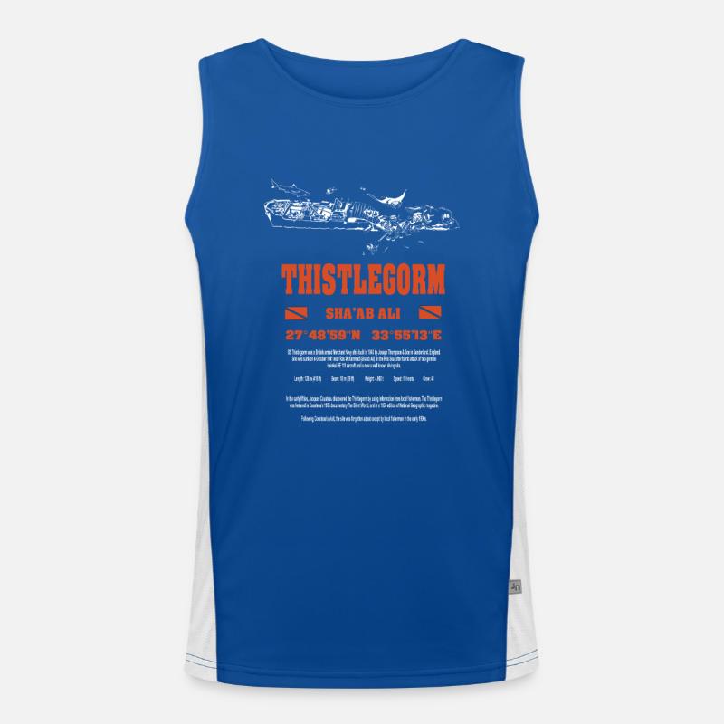 Wreck Red Sea Thistlegorm Diving Gift Men's Functional Contrast Tank Top 