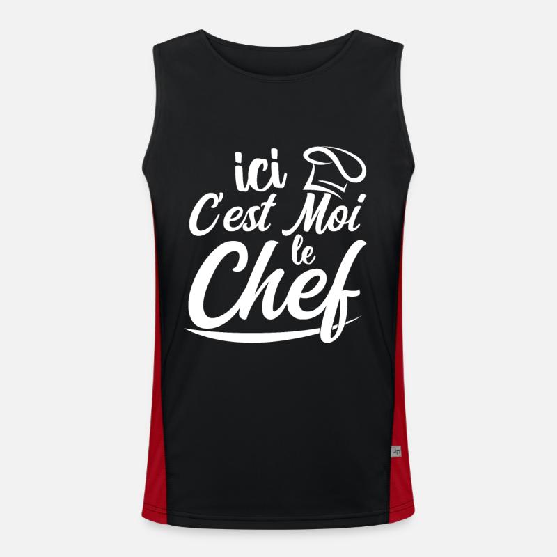 Ici C'est Moi Le Chef Débardeur respirant contrasté Homme 