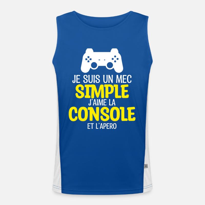 console et apéro | mec simple ! Débardeur respirant contrasté Homme 