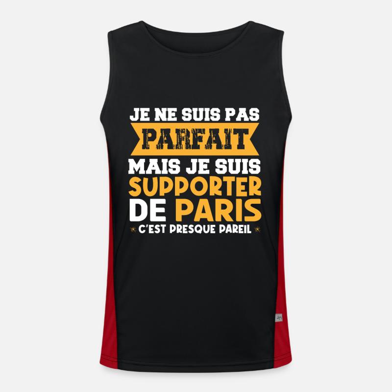 Paris supporter Débardeur respirant contrasté Homme 