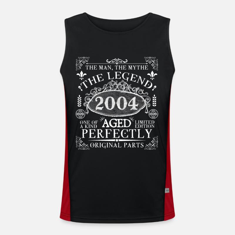 2004| Vintage Perfectly seit 2004 Geburtstag Funktionelles Kontrast-Tank Top für Männer 